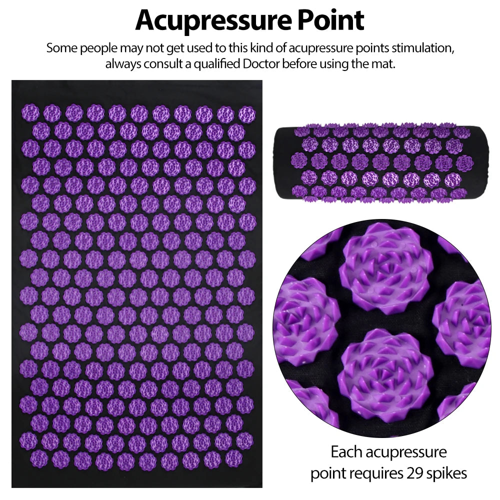 CloudNineFitness™ AcuRelief Acupressure Mat & Pillow Set