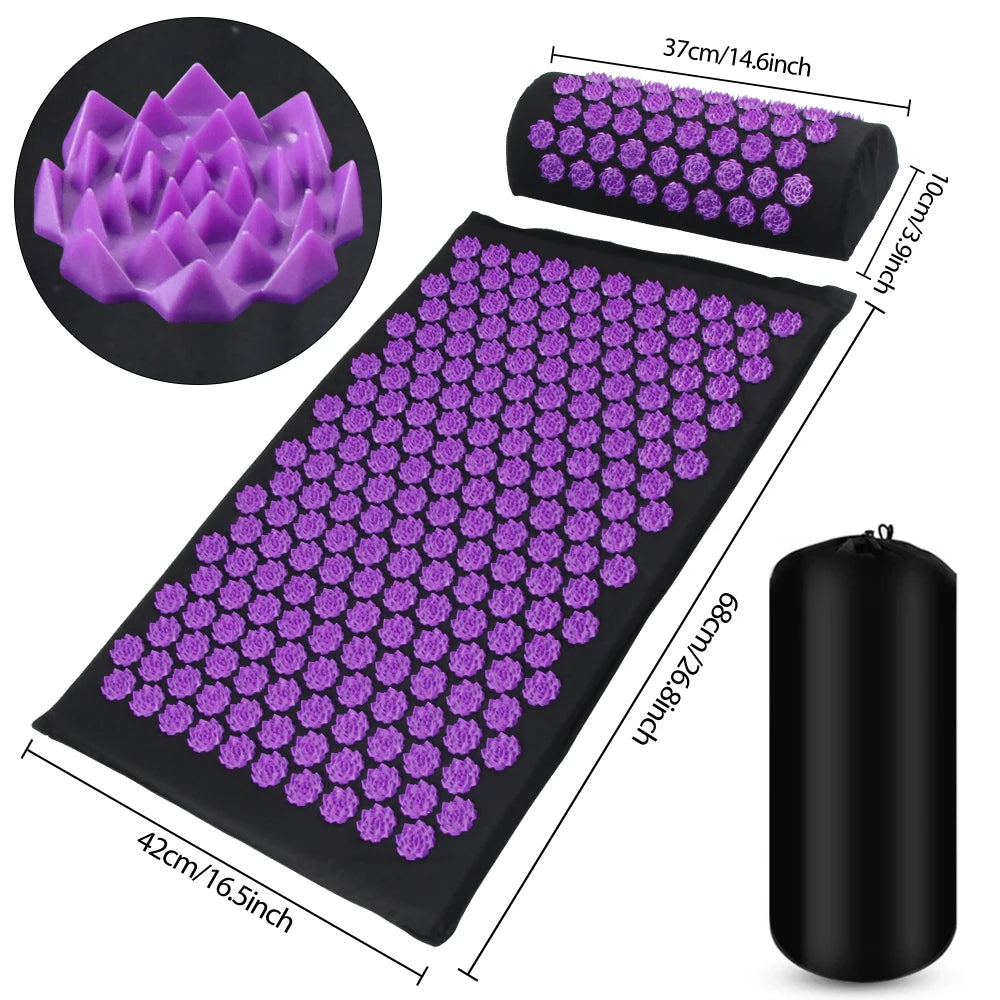 CloudNineFitness™ AcuRelief Acupressure Mat & Pillow Set