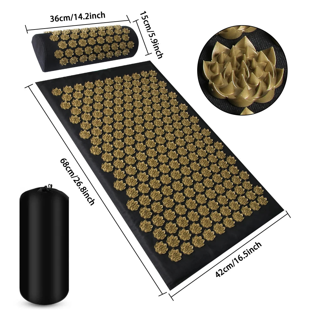 CloudNineFitness™ AcuRelief Acupressure Mat & Pillow Set