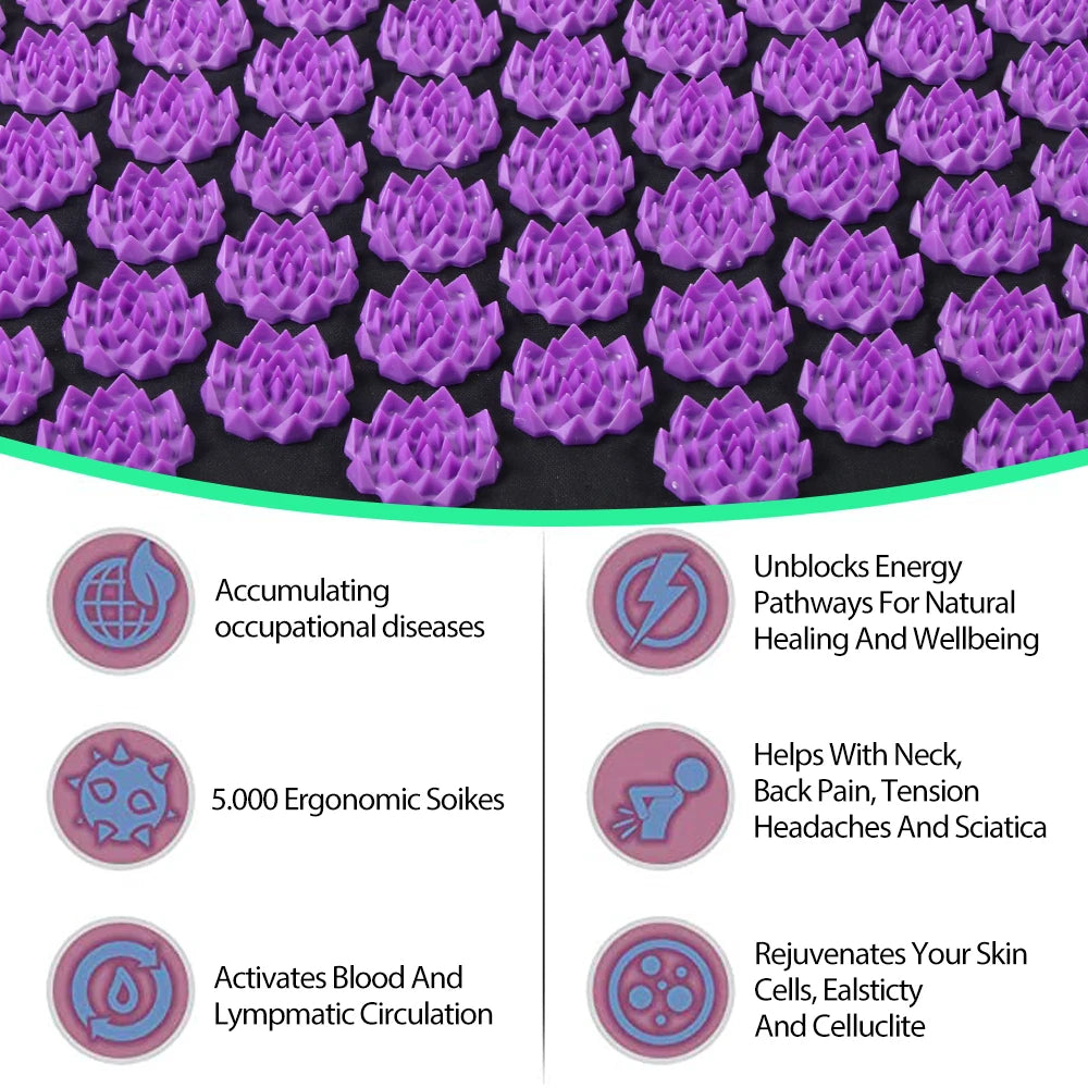 CloudNineFitness™ AcuRelief Acupressure Mat & Pillow Set