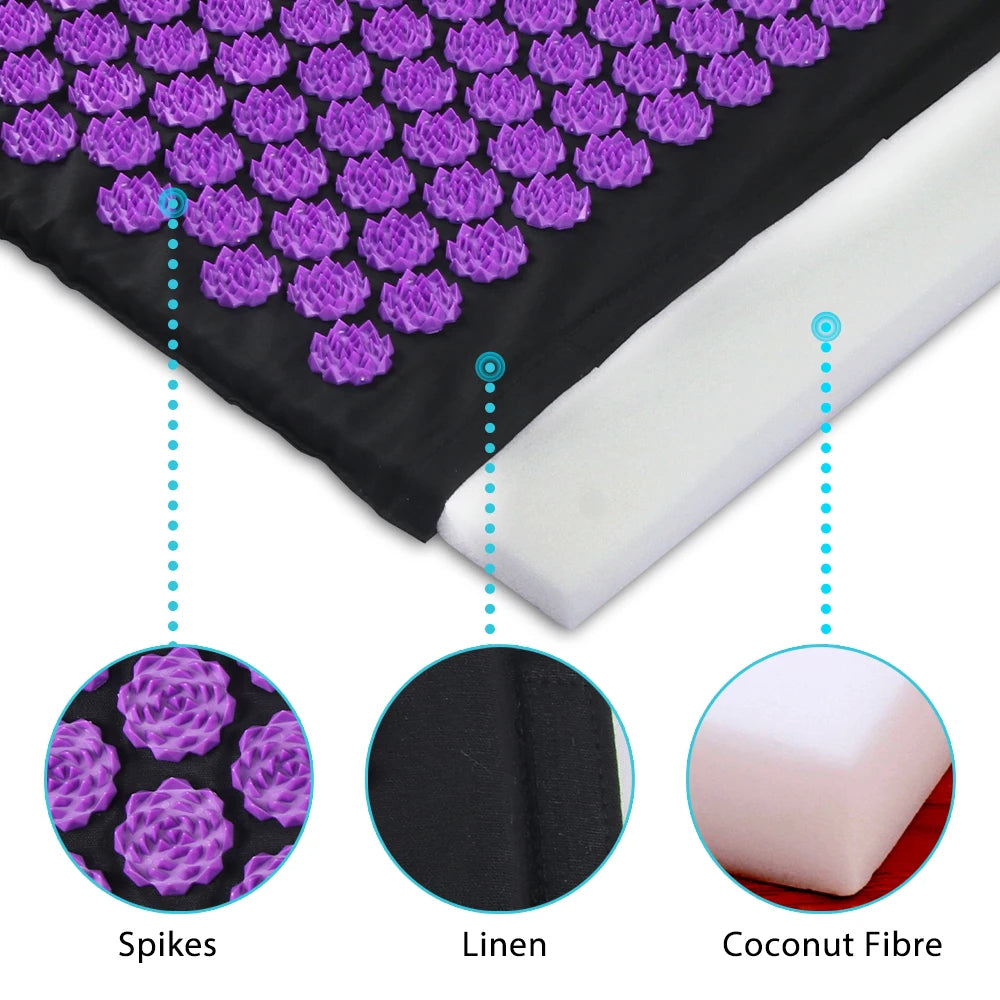CloudNineFitness™ AcuRelief Acupressure Mat & Pillow Set